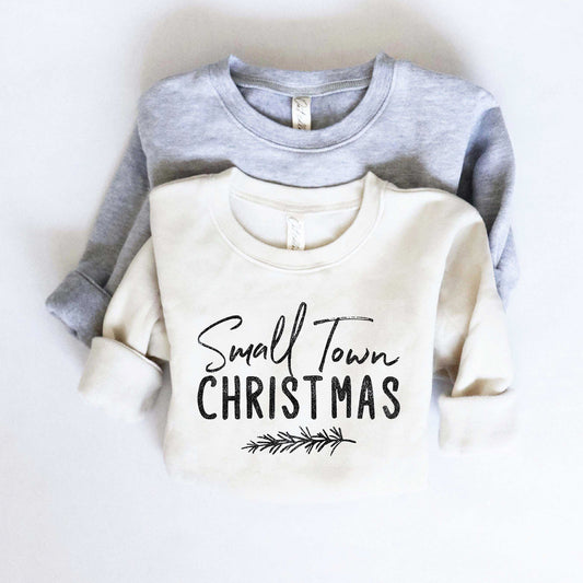 Small Town Christmas Toddler Graphic Sweatshirt, Heather Dust