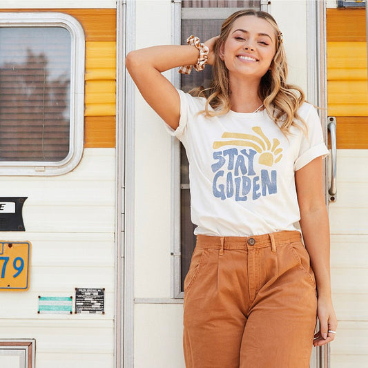 Stay Golden Graphic Tee, Vintage White