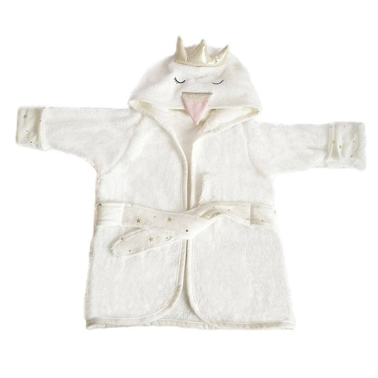 Terry Baby Bath Robe, Swan