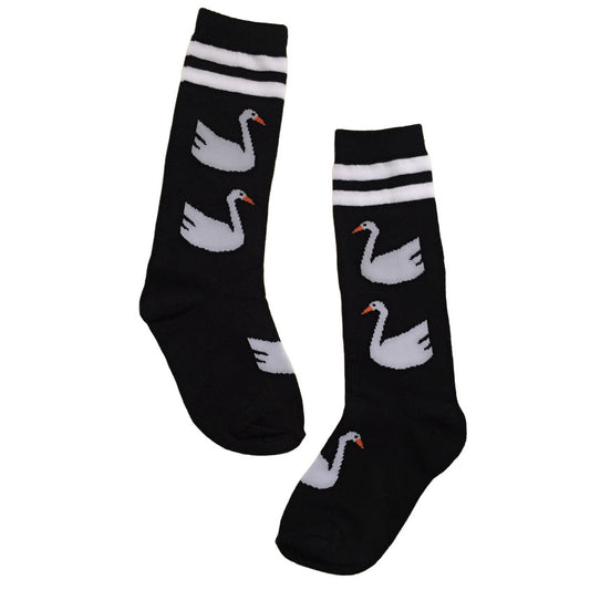 SpearmintLOVE’s baby SpearmintLOVE Swan Socks, 4 - 6 yrs.