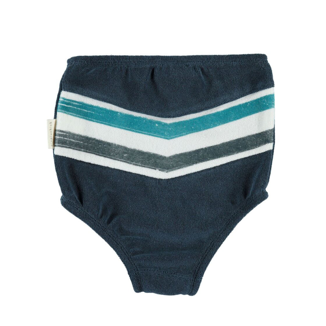 SpearmintLOVE’s baby Terry High Waisted Bloomer, Navy Stripe
