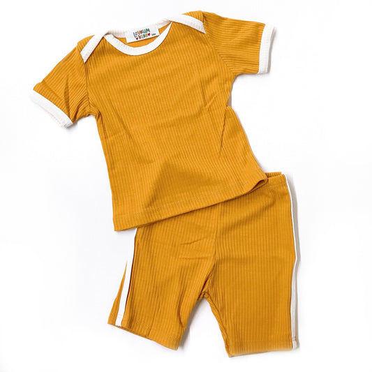 SpearmintLOVE’s baby Ribbed 2-Piece Outfit, Mustard